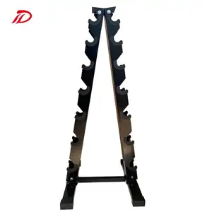High Quality Safety Sturdy Design Vertical Upright Multi Tier Triangle bracket dumbells rack Stand