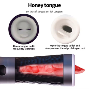 Jouets sexuels oraux vibrant à succion et compression pour gorge profonde, stimulateurs automatiques mains libres pour hommes, godets masturbateurs pour hommes - Product Image 4