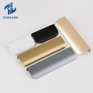 Modern Minimalist Black <strong>Gold</strong> Furniture <strong>Handles</strong> and Knobs for Dresser Cabinet <strong>Wardrobe</strong> Drawer-Durable Round Aluminum Alloy - Product Image 4