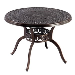 Ensemble <span class=keywords><strong>de</strong></span> meubles <span class=keywords><strong>de</strong></span> jardin à prix avantageux, table ronde en aluminium coulé et chaises pour terrasse, <span class=keywords><strong>balcon</strong></span>, villa, hôtel - Product Image 6