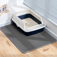 Tapis anti-éclaboussures pour litière de chat, double couche, imperméable, en mousse EVA, résistant à l'eau et aux urines, livraison rapide