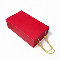 Boîte cadeau pliable pour vin avec logo personnalisé, poignée, emballage en papier personnalisé pour bouteille, insert unique pour champagne, whisky