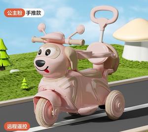 Köpek yüz tasarımı 6V4.5 çocuklar pedalı binmek-on elektrikli bebek salıncak bisiklet ve slayt araba yaş için 2-8 yıl şarj oyuncak küçük tekerlekli bisiklet - Product Image 3