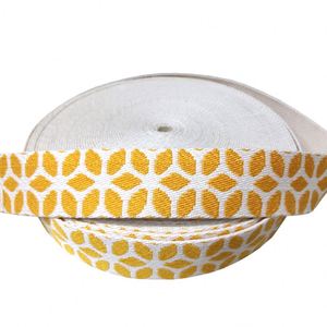 Custom High Quality Woven Jacquard Herringbone Striped Polyester Cotton <b>Webbing</b> Tape Strap Belt for Bag - Product Image 6