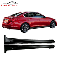 Kit de lèvres de spoiler diffuseur de bas de caisse ABS Runze Infinity Q50 2014-2022 avec protection, couleur noire