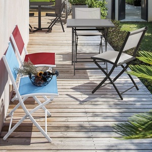 Ensemble de 3 chaises pliantes en Aluminium, avec Table pliante en Aluminium pour jardin, Restaurant, <span class=keywords><strong>bistrot</strong></span> - Product Image 3