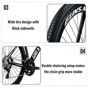Vélo de Course Léger pour Hommes, Vélo de Route 18 Vitesses avec Frein à Disque et Guidon de Course, Fourche en Alliage d'Aluminium - Product Image 4