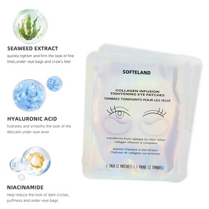 Patchs pour les yeux raffermissants à l'infusion de collagène, masque hydratant anti-âge pour les cernes et les poches - Product Image 4