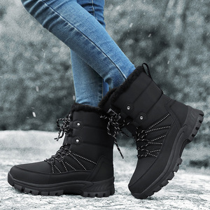 Venta directa <span class=keywords><strong>de</strong></span> fábrica, <span class=keywords><strong>botas</strong></span> <span class=keywords><strong>de</strong></span> nieve <span class=keywords><strong>de</strong></span> invierno <span class=keywords><strong>de</strong></span> felpa gruesa para <span class=keywords><strong>mujer</strong></span>, nuevo estilo, alto, con cordones, resistente al <span class=keywords><strong>agua</strong></span>, cálido, suave, adecuado - Product Image 2