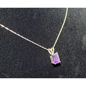 Catena in filigrana in oro 14k con collana pendente in ametista 14k - Product Image 2