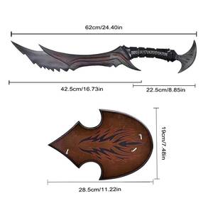 ดาบเหล็กหล่อเต็มตัว MS 62 ซม. ดาบจากเกม The Elder Scrolls V: Skyrim สำหรับคอสเพลย์และของสะสม - Product Image 2