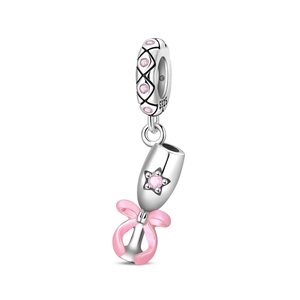 Nuevo Colgante Romántico de Sombrero Vaquero del Oeste con Encanto de Fútbol, Cuentas de Zirconia en Forma de Corazón Plateadas/Doradas para Joyería DIY Infantil - Product Image 3