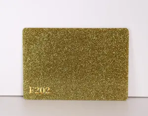 Toptan altın 3mm kalınlığında yüksek parlak Glitter plastik akrilik levha plaka paneli