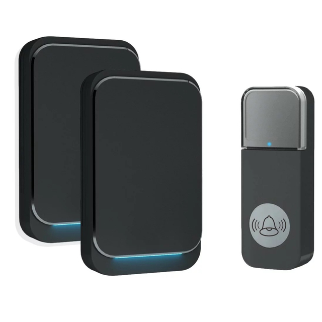 Smart Wireless Doorbell for Home Office Business 300M Long Range Adjustable Volume 38 Chimes LED Flash Plug in Doorbell