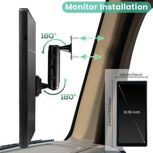 Greenyi BSD Radar báo động xe DVR Video ghi âm 2 kênh AHD Side View Camera với xe tải xe buýt 10.36 inch phía sau gương màn hình - Product Image 3