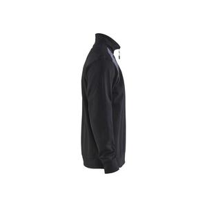 BLAKLADER - 335311589994L Sweat-shirt 2 tons demi-zip Noir/Gris-EAN 7330509456347 WORK HOODIES - Product Image 3
