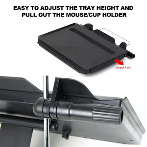 Bandeja Colgante para Volante de Coche con Ranura para Tablet, Portavasos, Bandeja para Comer, Escritorio para Portátil para Comer, Leer y Trabajar, Negro, Universal - Product Image 2
