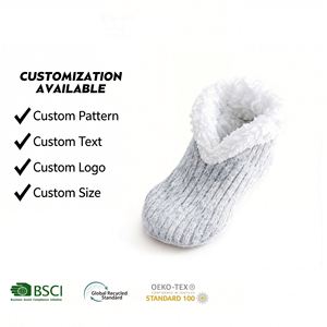 Chaussettes de nuit antidérapantes en velours thermique OEM, style nordique jacquard, pour la maison, vente en gros - Product Image 1