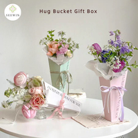 SEEWIN Vente en gros de petites boîtes-cadeaux en forme de cône, boîtes en carton recyclables avec fermeture magnétique, poignée, boîte artisanale pour l'emballage des fleurs