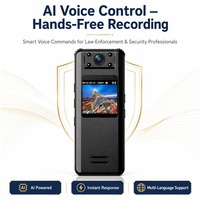 Cámara Corporal HD 1080P con Control por Voz IA, Batería de 11H, Visión Nocturna 180° °   Clip Magnético Giratorio para Lentes con Seguridad para Grabación