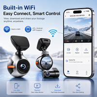 Caméra embarquée WiFi mini 1,66 pouce OEM/ODM 4K HD avant 1080P arrière double objectif avec surveillance de stationnement 24h/24 et GPS