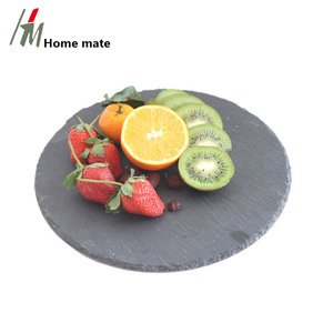 D25cm Offre Spéciale Personnalisé <span class=keywords><strong>Restaurant</strong></span> Assiettes Vaisselle Ronde plateau <span class=keywords><strong>de</strong></span> <span class=keywords><strong>Fromage</strong></span> D'ardoise - Product Image 1