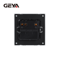 Interrupteurs muraux GEYA personnalisés, norme britannique, modernes, 250V 16A, étanches IP20, 2 gangues, 1 voie, en matériau PC