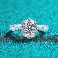 Bague en argent S925 avec moissanite, forme Dan, magnifique, luxe léger, exquise, de haute qualité, bijou de décoration pour femme, pour mariage et soirée