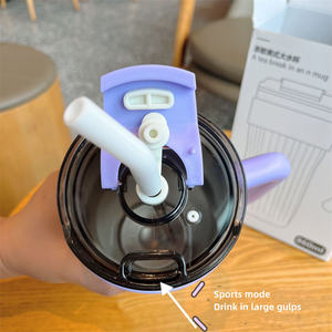 كوب قهوة ساخن/بارد وصديقي البيئة للأطفال-كوب آيس كريم جديد من القش للتخييم - Product Image 5