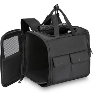 Large Breathable <b>Cat</b> <b>Backpack</b> - Durable Oxford Fabric Multi-Pocket Travel Carrier - Product Image 3