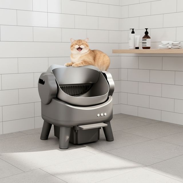 OEM Factory Price Stainless Steel Eco-Friendly Intelligent Smart Self Cleaning Litter Box with App Control Automatic Cat Toilet