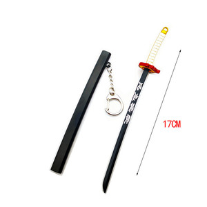 LLavero de Anime Demon Slayer Kimetsu no Yaiba, accesorios de Cosplay, <span class=keywords><strong>arma</strong></span>, modelo, llavero de 17cm - Product Image 6