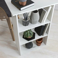 Bureau d'ordinateur moderne de style nordique minimaliste avec armoire de rangement pour le travail et l'écriture