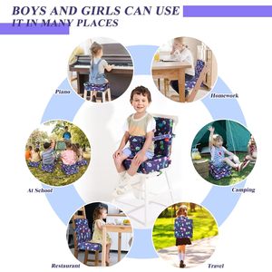Portatile dinosauro Design per bambino seggiolino regolabile <span class=keywords><strong>tavolo</strong></span> <span class=keywords><strong>da</strong></span> pranzo antiscivolo schienale lombare cuscini di seduta cuscini - Product Image 3