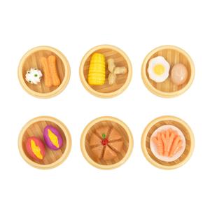 Breloques en résine de 24 mm, simulation de nourriture chinoise, petits pains vapeur, cabochons en résine Kawaii, jouets miniatures pour maison de poupée, porte-clés - Product Image 6