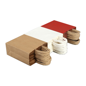 Sacs en papier kraft brun en gros pour emballage alimentaire, sacs fourre-tout personnalisés, sacs cadeaux artistiques lavables pour robes avec poignées et logo - Product Image 5