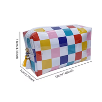 Pochette de maquillage transparente personnalisée à rayures, organiseur de toilette en PVC imperméable, trousse de toilette de voyage, grande capacité, trousse de maquillage pour femmes