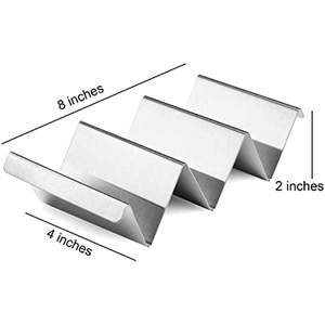 Supporti per Taco a forma di onda 4 confezioni-supporto per Taco in acciaio inossidabile Rack per alimenti da <span class=keywords><strong>cucina</strong></span> Shell Taco Rack gusci - Product Image 6
