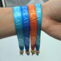 Bracelets de fête écologiques de style nautique avec logo personnalisé imprimé par sublimation sur tissu pour billets d'entrée d'événements