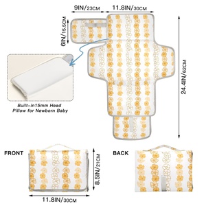 Cambiador Portátil Impermeable para Bebés Recién Nacidos, Niñas y Niños, con Diseño Personalizado de Flor de Puakenikeni Hawaiana - Product Image 4