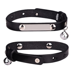 <span class=keywords><strong>Collar</strong></span> personalizado de lujo ajustable para mascotas, <span class=keywords><strong>collar</strong></span> de gato de cuero auténtico, con campana - Product Image 5