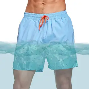 Custom Mens Summer Beach Shorts Water Reactive Short Color Changing Swim Shorts