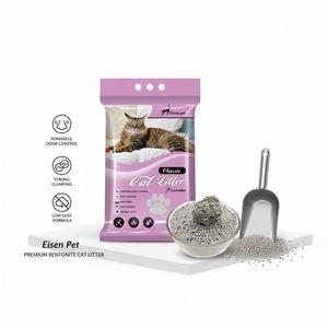 Litière pour chat en bentonite avec charbon actif, produits de nettoyage pour animaux de compagnie, support de marque privée, faible MOQ - Product Image 1