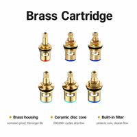 Cartouche en laiton en gros pour robinet mélangeur, cartouche céramique de remplacement avec filtre, 22 mm universelle anti-goutte