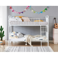 Lit superposé double en métal sur mesure de style moderne pour chambre d'enfants et de filles