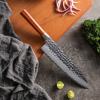Couteau de cuisine d'usine ensemble de 3 pièces lame en acier damas couteau utilitaire Santoku Chef