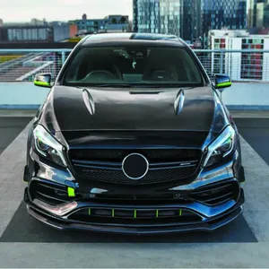 Spoiler de pare-chocs avant pour Mercedes Benz Classe A W176 A200 A260 A45 AMG 2013-2018, kit carrosserie avec lèvre inférieure - Product Image 5