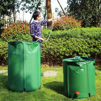 Baril de pluie pliable de 200L, réservoir de stockage d'eau portable, tuyau de descente du système de collecte d'eau de pluie, attrape-eau