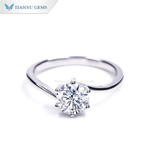 Anillo Solitario de Moissanita Plateada Premium Tianyu, Joyería Fina de Lujo para Regalos de Compromiso y Aniversario - Product Image 2