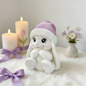 Moules en silicone pour bougies en forme de lapin, moule à gâteau au chocolat en forme de lapin, moule en silicone pour Pâques, moule en silicone pour résine époxy, savon, cire, décoration artisanale - Product Image 5